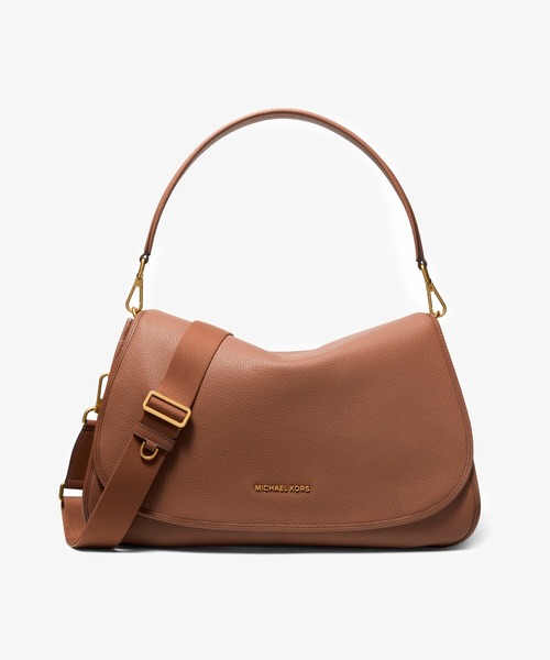 MICHAEL KORS(マイケルコース)の「HOLMES ぺブルレザー コンバーチブル クロスボディバッグ エクストララージ(ショルダーバッグ・メンズ・ブラウン系・FREE)」の1枚目の写真
