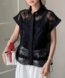 フレンチスリーブ」に該当するシャツ/ブラウス（花柄・ボタニカル柄
