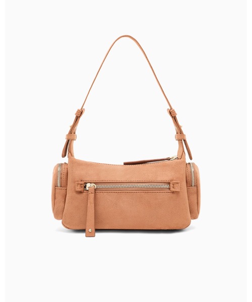 ARMANI EXCHANGE(アルマーニエクスチェンジ)の「【A|X アルマーニ エクスチェンジ】AXロゴ スエードタッチ マルチポケット ワンハンドルバッグ(ハンドバッグ・レディース・キャメル・FREE)」の4枚目の写真