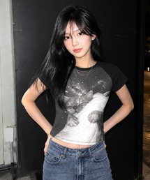 【GENERAL IDEA】スリーピングペットリンガーTシャツ / SLEEPING PET RINGER T-SHIRT