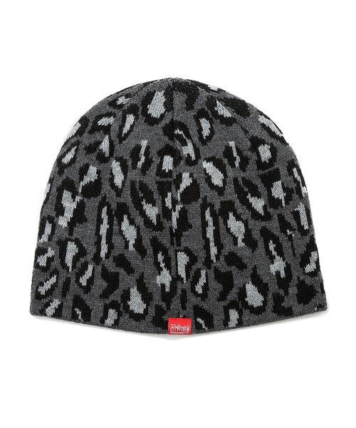 Manhattan Portage(マンハッタンポーテージ)の「Manhattan Portage / マンハッタンポーテージ LEOPARD KNIT BEANIE レオパード ニット ビーニー ニット帽 ニットキャップ 豹柄 ヒョウ柄 メンズ レディース 2026年秋冬 秋物(ニットキャップ/ビーニー・メンズ・ベージュ/ブラウン/グレー/ピンク・FREE)」の5枚目の写真