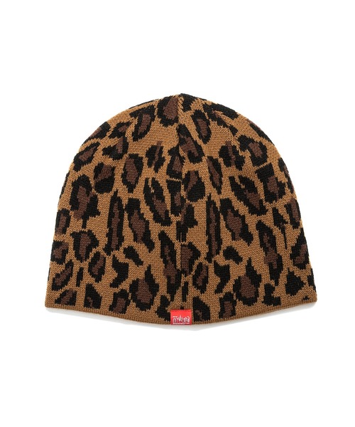 Manhattan Portage(マンハッタンポーテージ)の「Manhattan Portage / マンハッタンポーテージ LEOPARD KNIT BEANIE レオパード ニット ビーニー ニット帽 ニットキャップ 豹柄 ヒョウ柄 メンズ レディース 2026年秋冬 秋物(ニットキャップ/ビーニー・メンズ・ベージュ/ブラウン/グレー/ピンク・FREE)」の7枚目の写真