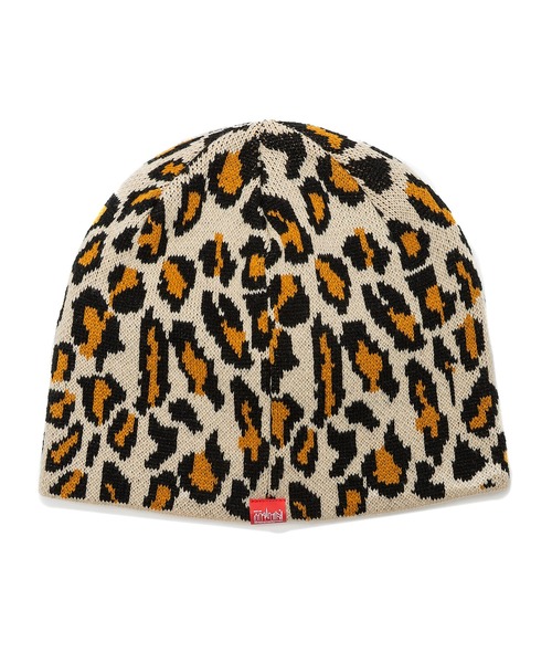Manhattan Portage(マンハッタンポーテージ)の「Manhattan Portage / マンハッタンポーテージ LEOPARD KNIT BEANIE レオパード ニット ビーニー ニット帽 ニットキャップ 豹柄 ヒョウ柄 メンズ レディース 2026年秋冬 秋物(ニットキャップ/ビーニー・メンズ・ベージュ/ブラウン/グレー/ピンク・FREE)」の9枚目の写真