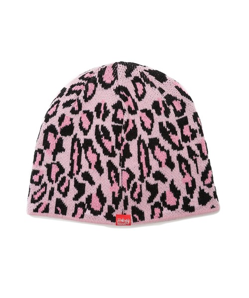 Manhattan Portage(マンハッタンポーテージ)の「Manhattan Portage / マンハッタンポーテージ LEOPARD KNIT BEANIE レオパード ニット ビーニー ニット帽 ニットキャップ 豹柄 ヒョウ柄 メンズ レディース 2026年秋冬 秋物(ニットキャップ/ビーニー・メンズ・ベージュ/ブラウン/グレー/ピンク・FREE)」の11枚目の写真