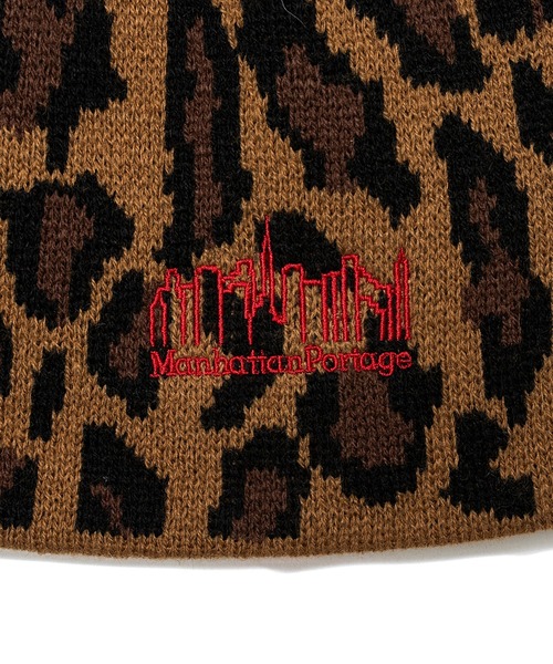 Manhattan Portage(マンハッタンポーテージ)の「Manhattan Portage / マンハッタンポーテージ LEOPARD KNIT BEANIE レオパード ニット ビーニー ニット帽 ニットキャップ 豹柄 ヒョウ柄 メンズ レディース 2026年秋冬 秋物(ニットキャップ/ビーニー・メンズ・ベージュ/ブラウン/グレー/ピンク・FREE)」の14枚目の写真