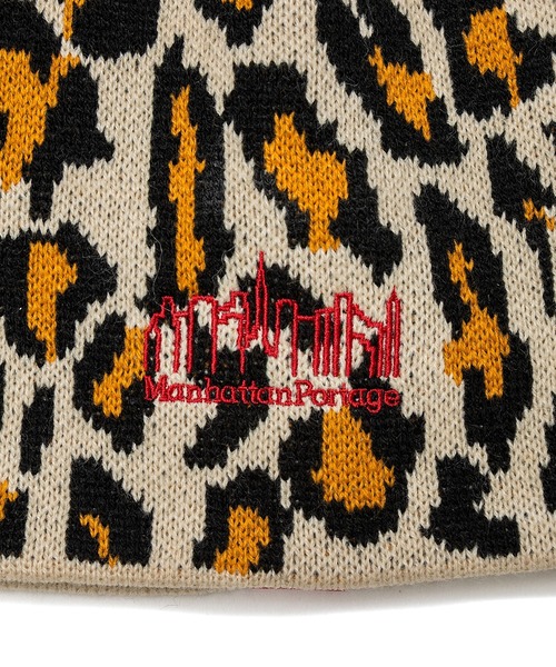 Manhattan Portage(マンハッタンポーテージ)の「Manhattan Portage / マンハッタンポーテージ LEOPARD KNIT BEANIE レオパード ニット ビーニー ニット帽 ニットキャップ 豹柄 ヒョウ柄 メンズ レディース 2026年秋冬 秋物(ニットキャップ/ビーニー・メンズ・ベージュ/ブラウン/グレー/ピンク・FREE)」の15枚目の写真