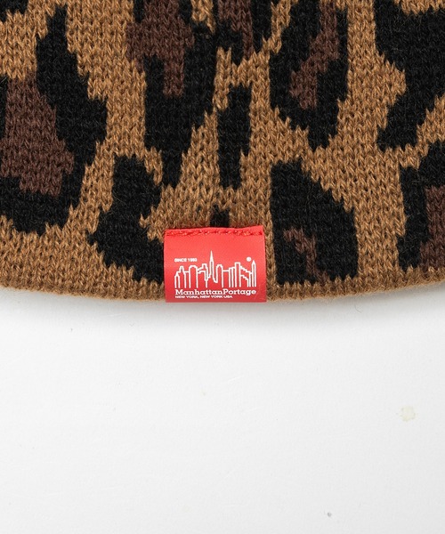Manhattan Portage(マンハッタンポーテージ)の「Manhattan Portage / マンハッタンポーテージ LEOPARD KNIT BEANIE レオパード ニット ビーニー ニット帽 ニットキャップ 豹柄 ヒョウ柄 メンズ レディース 2026年秋冬 秋物(ニットキャップ/ビーニー・メンズ・ベージュ/ブラウン/グレー/ピンク・FREE)」の18枚目の写真
