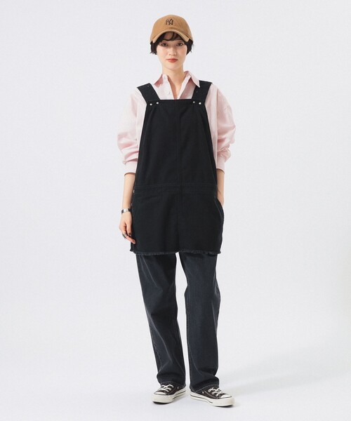 BEAMS BOY(ビームスボーイ)の「ショート ジャンプ スカート(ジャンパースカート・レディース・アイボリー/ブラック・ONE SIZE)」の3枚目の写真