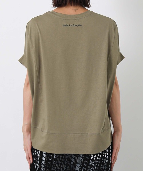 Gready Brilliant(グレディブリリアン)の「CHERフォトワイドフレンチスリーブ(Tシャツ/カットソー・レディース・ライトカーキ/オフホワイト・FREE)」の9枚目の写真