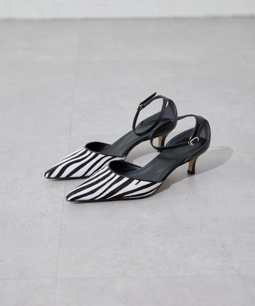 Whim Gazette(ウィムガゼット)の「<WEB限定サイズあり>【Hoaw.】ゼブラポインテッドパンプス(パンプス・レディース・ブラック・36/35/39/38/37)」の4枚目の写真
