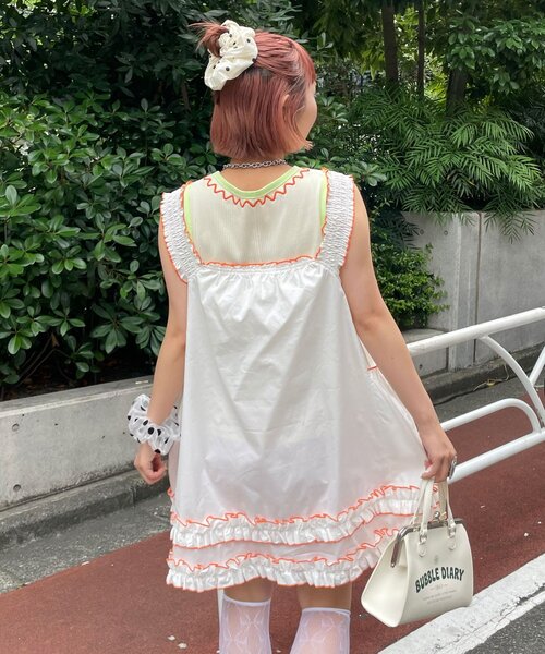 HELLO.SANFRANCISCO(ハローサンフランシスコ)の「【HELLO.SANFRANCISCO/ハローサンフランシスコ】マーガレットロゴがま口ショルダー(トートバッグ・レディース・ホワイト/ブルー・ONE SIZE)」の7枚目の写真