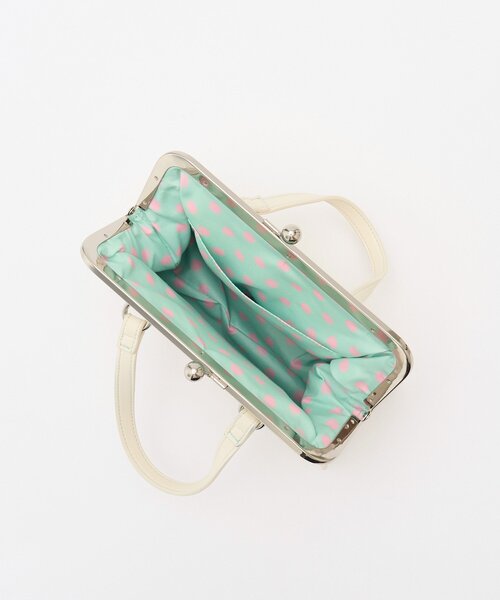 HELLO.SANFRANCISCO(ハローサンフランシスコ)の「【HELLO.SANFRANCISCO/ハローサンフランシスコ】マーガレットロゴがま口ショルダー(トートバッグ・レディース・ホワイト/ブルー・ONE SIZE)」の15枚目の写真