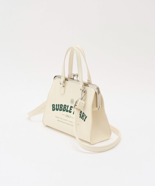 HELLO.SANFRANCISCO(ハローサンフランシスコ)の「【HELLO.SANFRANCISCO/ハローサンフランシスコ】マーガレットロゴがま口ショルダー(トートバッグ・レディース・ホワイト/ブルー・ONE SIZE)」の16枚目の写真