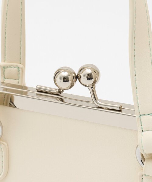 HELLO.SANFRANCISCO(ハローサンフランシスコ)の「【HELLO.SANFRANCISCO/ハローサンフランシスコ】マーガレットロゴがま口ショルダー(トートバッグ・レディース・ホワイト/ブルー・ONE SIZE)」の20枚目の写真