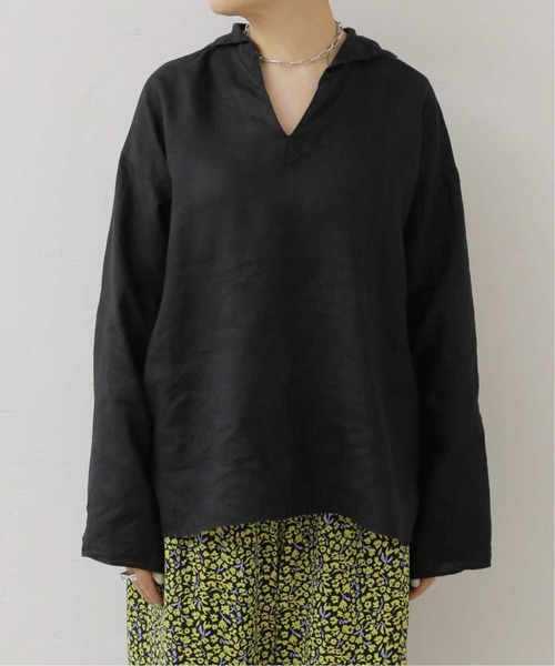 JOURNAL STANDARD LUXE(ジャーナルスタンダード ラックス)の「《追加》ソフトリネン セーラーシャツ(シャツ/ブラウス・レディース・ブラック/アイボリー/ネイビー・FREE)」の10枚目の写真