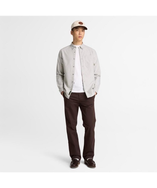 Timberland（ティンバーランド）の「長袖 オックスフォード シャツ メンズ（シャツ/ブラウス・メンズ・セージグリーン・XX-LARGE/X-LARGE/SMALL/MEDIUM/LARGE）」の2枚目の写真