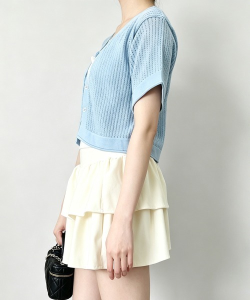 Miniministore(ミニミニストア)の「サマーニットカーディガン 透かし編み夏服(カーディガン/ボレロ・レディース・ホワイト/オレンジ/ブルー/ラベンダー・FREE)」の18枚目の写真