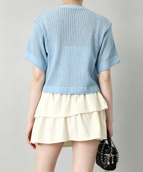 Miniministore(ミニミニストア)の「サマーニットカーディガン 透かし編み夏服(カーディガン/ボレロ・レディース・ホワイト/オレンジ/ブルー/ラベンダー・FREE)」の19枚目の写真