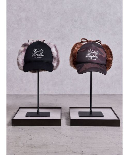 GYDA(ジェイダ)の「フェイクファーフライトCAP(キャップ・レディース・ブラック/その他2・FREE)」の3枚目の写真