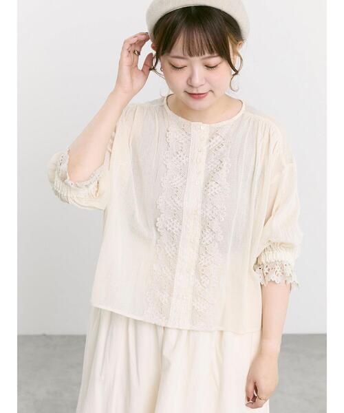 TSUHARU by Samansa Mos2(ツハルバイサマンサモスモス)の「メッシュはおりレースブラウス(シャツ/ブラウス・レディース・キナリ/ブラック/バーガンディー・F)」の17枚目の写真