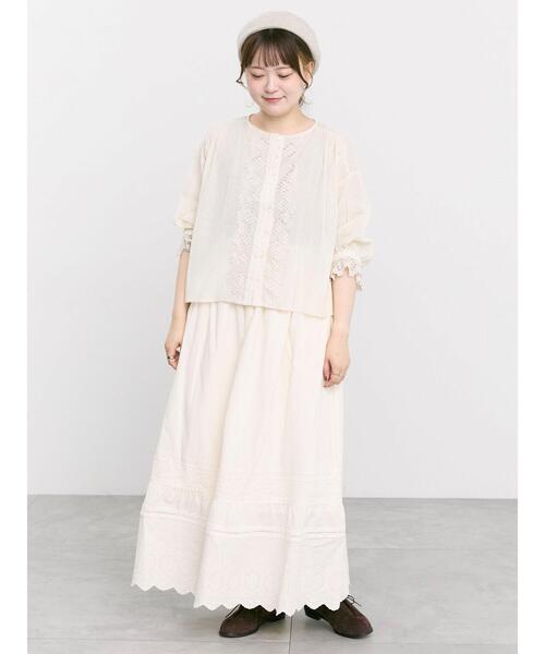 TSUHARU by Samansa Mos2(ツハルバイサマンサモスモス)の「メッシュはおりレースブラウス(シャツ/ブラウス・レディース・キナリ/ブラック/バーガンディー・F)」の19枚目の写真