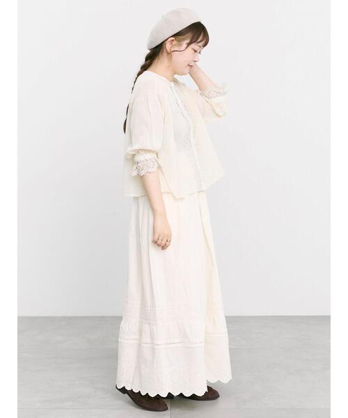 TSUHARU by Samansa Mos2(ツハルバイサマンサモスモス)の「メッシュはおりレースブラウス(シャツ/ブラウス・レディース・キナリ/ブラック/バーガンディー・F)」の20枚目の写真
