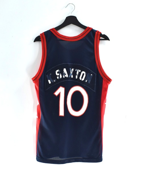 Champion（チャンピオン）の「【USED】90's Champion "TEAM USA #10" バスケ ゲームシャツ USA製（タンクトップ・メンズ・ネイビー・MEDIUM）」の4枚目の写真