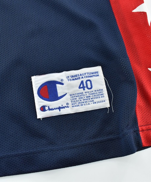 Champion（チャンピオン）の「【USED】90's Champion "TEAM USA #10" バスケ ゲームシャツ USA製（タンクトップ・メンズ・ネイビー・MEDIUM）」の3枚目の写真