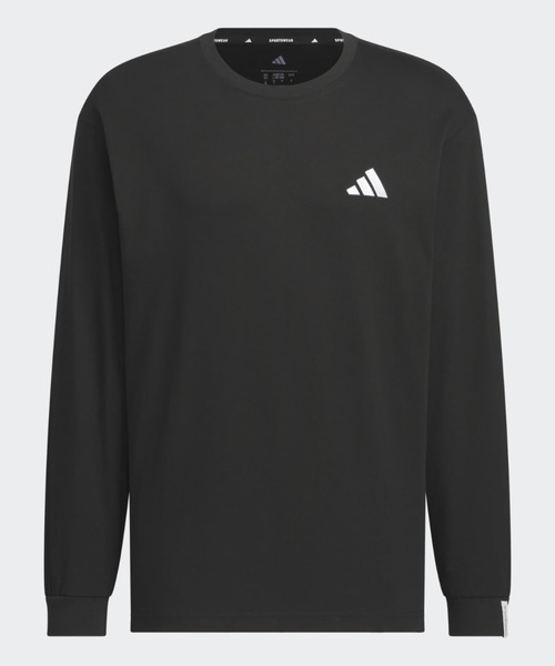 adidas（アディダス）の「エッセンシャルズ プラス ルーズフィット スモールロゴ 長袖Tシャツ / ロンT / アディダス adidas（Tシャツ/カットソー・メンズ・ブラック・XX-LARGE/3XL/LARGE/MEDIUM/SMALL/X-LARGE/X-SMALL）」の6枚目の写真