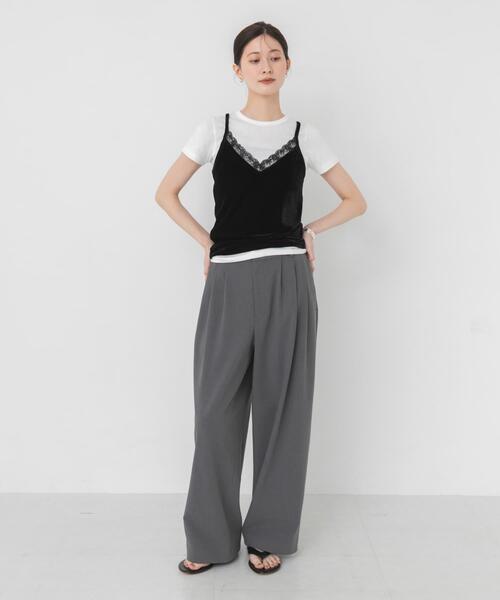 URBAN RESEARCH(アーバンリサーチ)の「『4サイズ展開』スリータックワイドパンツ(その他パンツ・レディース・ブラック/チャコールグレー・34/40/38/36)」の8枚目の写真