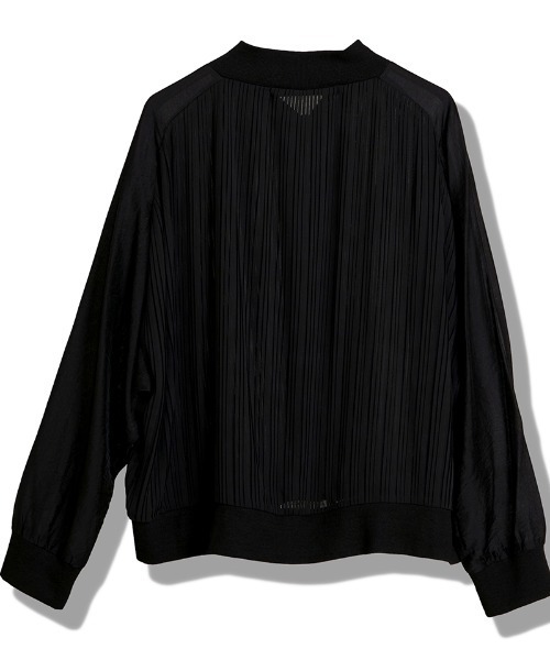 NO ID.(ノーアイディ)の「mj11793-チェンジングプリーツシアーMA-1 BLZ ブルゾン(859006-548B)(ブルゾン・メンズ・グレー/ブラック×グレー/ブラック・ONE SIZE)」の12枚目の写真
