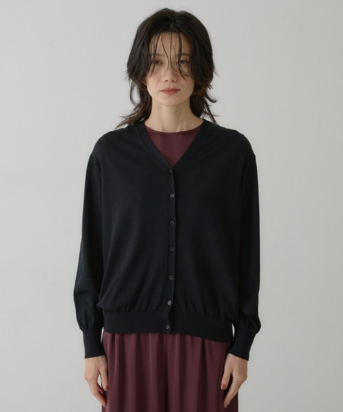 qualite(カリテ)の「テンセルウールカシュクールカーディガン(カーディガン/ボレロ・レディース・ライトブルー/ワイン/ベージュ/ブラック・フリー)」の22枚目の写真