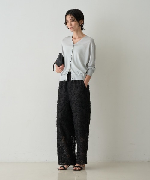 qualite(カリテ)の「テンセルウールカシュクールカーディガン(カーディガン/ボレロ・レディース・ライトブルー/ワイン/ベージュ/ブラック・フリー)」の6枚目の写真