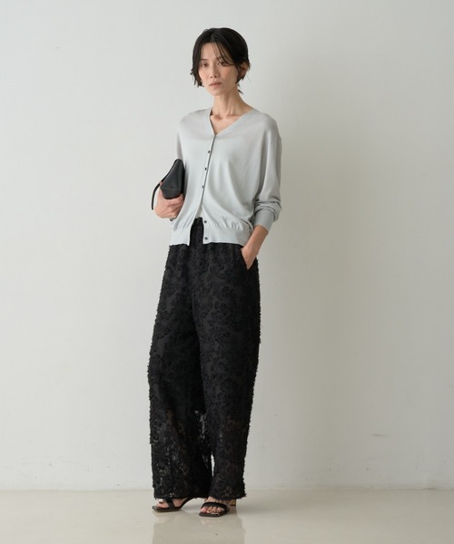 qualite(カリテ)の「テンセルウールカシュクールカーディガン(カーディガン/ボレロ・レディース・ライトブルー/ワイン/ベージュ/ブラック・フリー)」の7枚目の写真