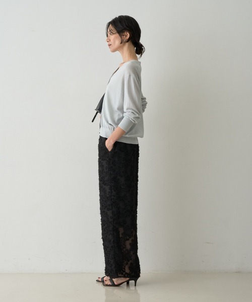 qualite(カリテ)の「テンセルウールカシュクールカーディガン(カーディガン/ボレロ・レディース・ライトブルー/ワイン/ベージュ/ブラック・フリー)」の8枚目の写真