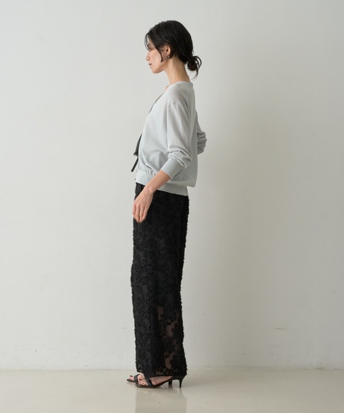 qualite(カリテ)の「テンセルウールカシュクールカーディガン(カーディガン/ボレロ・レディース・ライトブルー/ワイン/ベージュ/ブラック・フリー)」の14枚目の写真
