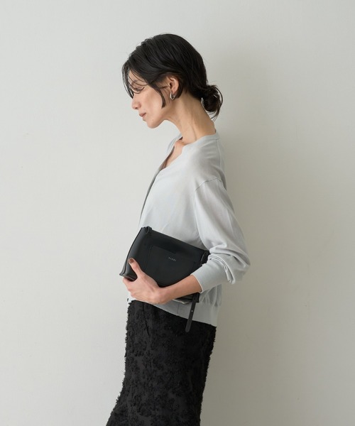 qualite(カリテ)の「テンセルウールカシュクールカーディガン(カーディガン/ボレロ・レディース・ライトブルー/ワイン/ベージュ/ブラック・フリー)」の19枚目の写真