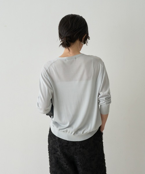 qualite(カリテ)の「テンセルウールカシュクールカーディガン(カーディガン/ボレロ・レディース・ライトブルー/ワイン/ベージュ/ブラック・フリー)」の21枚目の写真