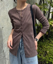袖配色リブカットカーディガン/ZOZO限定