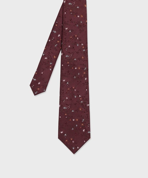 Paul Smith(ポールスミス)の「“Floral & Stamps” タイ【260058 552MS】(ネクタイ・メンズ・ダークグリーン/サックスブルー/バーガンディー/ネイビー・FREE)」の4枚目の写真