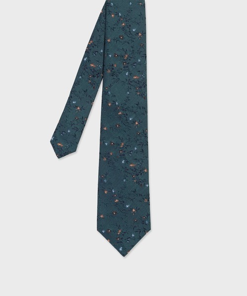 Paul Smith(ポールスミス)の「“Floral & Stamps” タイ【260058 552MS】(ネクタイ・メンズ・ダークグリーン/サックスブルー/バーガンディー/ネイビー・FREE)」の2枚目の写真