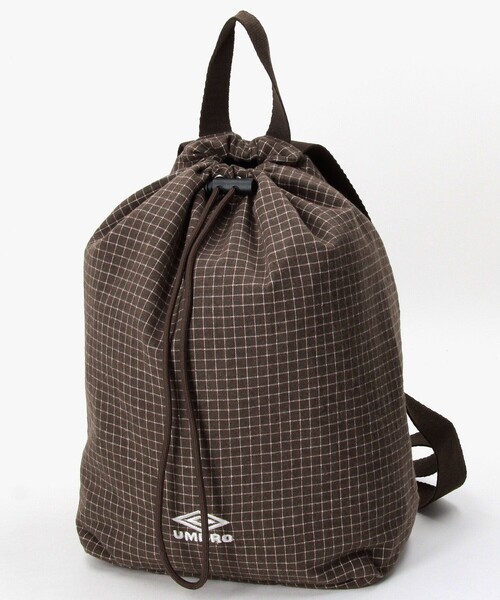 FREAK'S STORE(フリークスストア)の「UMBRO/アンブロ SP Packable Flannel Mini Bag/別注 パッカブル フランネル ミニバッグ/ナップサック型(バックパック/リュック・メンズ・ベージュ/ネイビー/ブラウン/ブラック・ONE SIZE)」の21枚目の写真