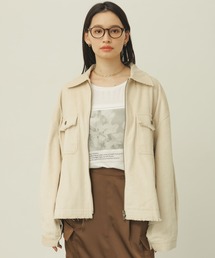 ダブルジップフリンジジャケット