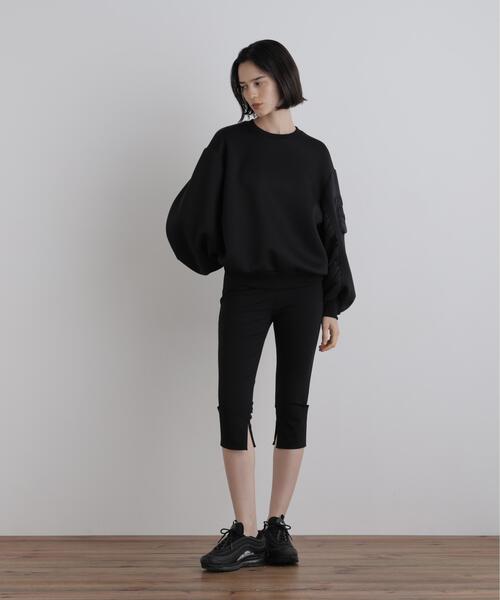 LE PHIL(ルフィル)の「《LE PHIL SPORTS》テックダンボール切替プルオーバー(Tシャツ/カットソー・レディース・ベージュ/ブラック・F)」の19枚目の写真