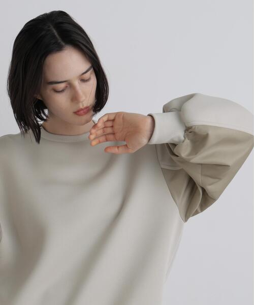 LE PHIL(ルフィル)の「《LE PHIL SPORTS》テックダンボール切替プルオーバー(Tシャツ/カットソー・レディース・ベージュ/ブラック・F)」の16枚目の写真
