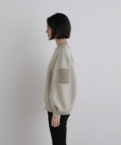 LE PHIL(ルフィル)の「《LE PHIL SPORTS》テックダンボール切替プルオーバー(Tシャツ/カットソー・レディース・ベージュ/ブラック・F)」の15枚目の写真