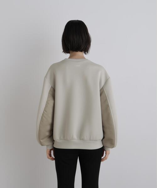 LE PHIL(ルフィル)の「《LE PHIL SPORTS》テックダンボール切替プルオーバー(Tシャツ/カットソー・レディース・ベージュ/ブラック・F)」の14枚目の写真
