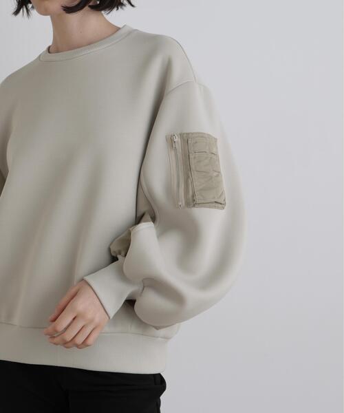LE PHIL(ルフィル)の「《LE PHIL SPORTS》テックダンボール切替プルオーバー(Tシャツ/カットソー・レディース・ベージュ/ブラック・F)」の12枚目の写真