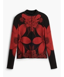 Graphic print mock neck tee / グラフィックプリントモックネックティー