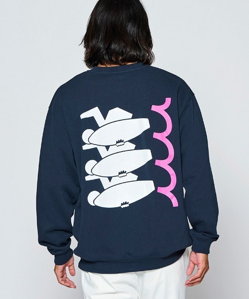 ACANTHUS（アカンサス）の「msw1947- Surf Man Crewneck プリントスウェット(MA2713)（スウェット・メンズ・ホワイト/ブラック/ネイビー・XL/L/M/S）」の3枚目の写真